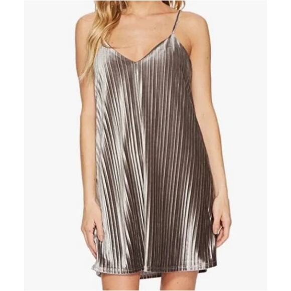 Jack by BB Dakota Dresses & Skirts - Jack BB Dakota Gray Velvet Slip Dress Mini Vneck S